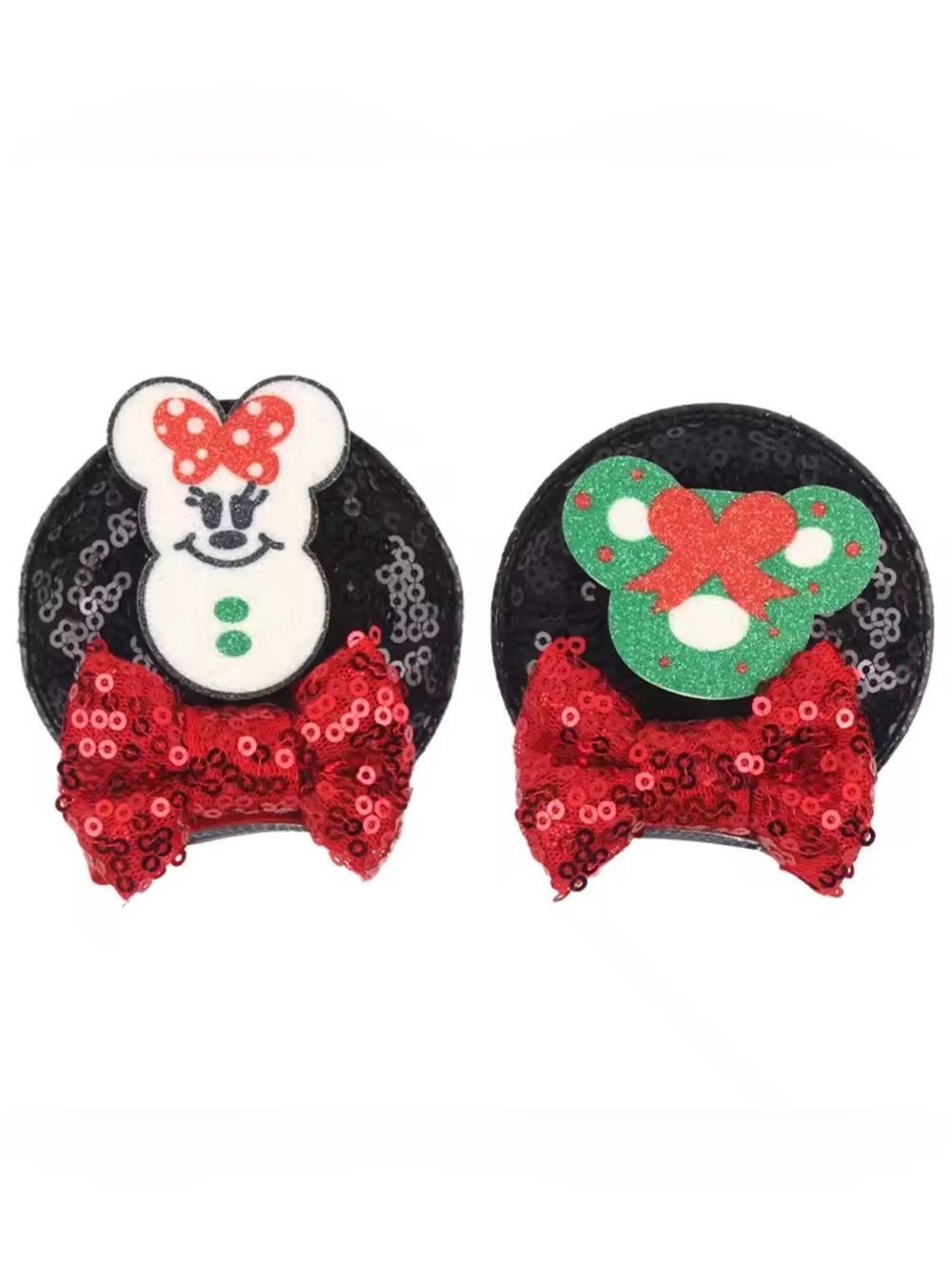 Christmas Mickey Ears Clips
